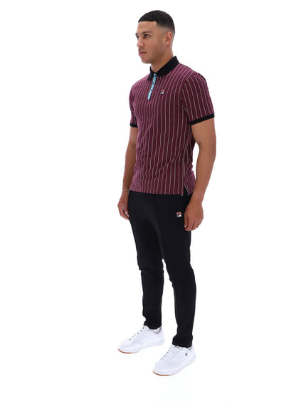 Fig BB1 Classic Vintage Striped Polo - Fig