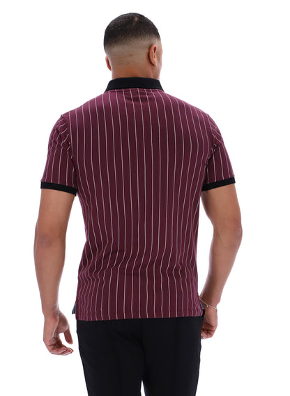 Fig BB1 Classic Vintage Striped Polo - Fig