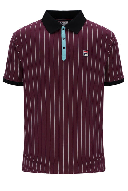 Fig BB1 Classic Vintage Striped Polo - Fig
