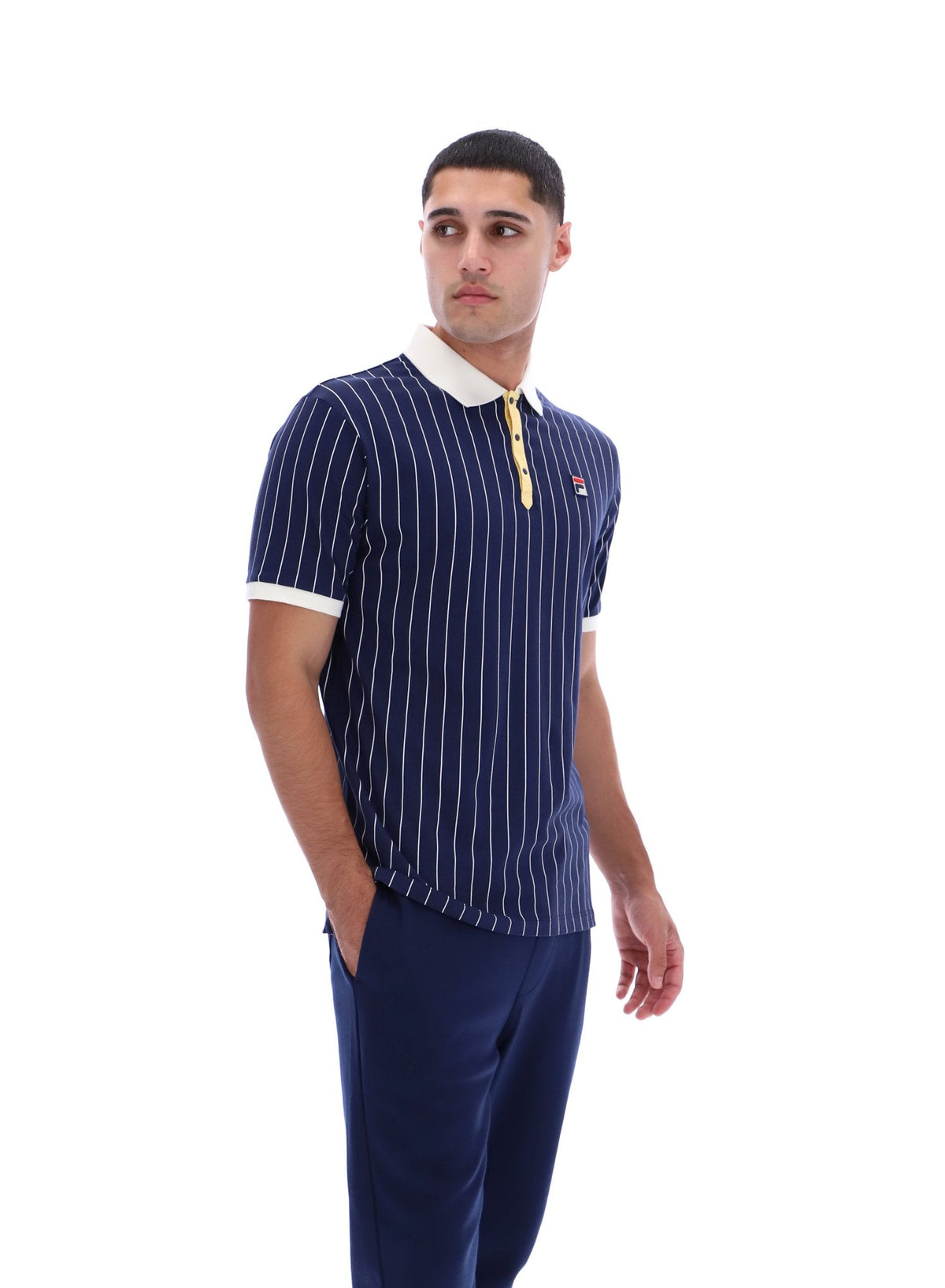Fila Navy BB1 Classic Vintage Striped Polo - Fila Navy