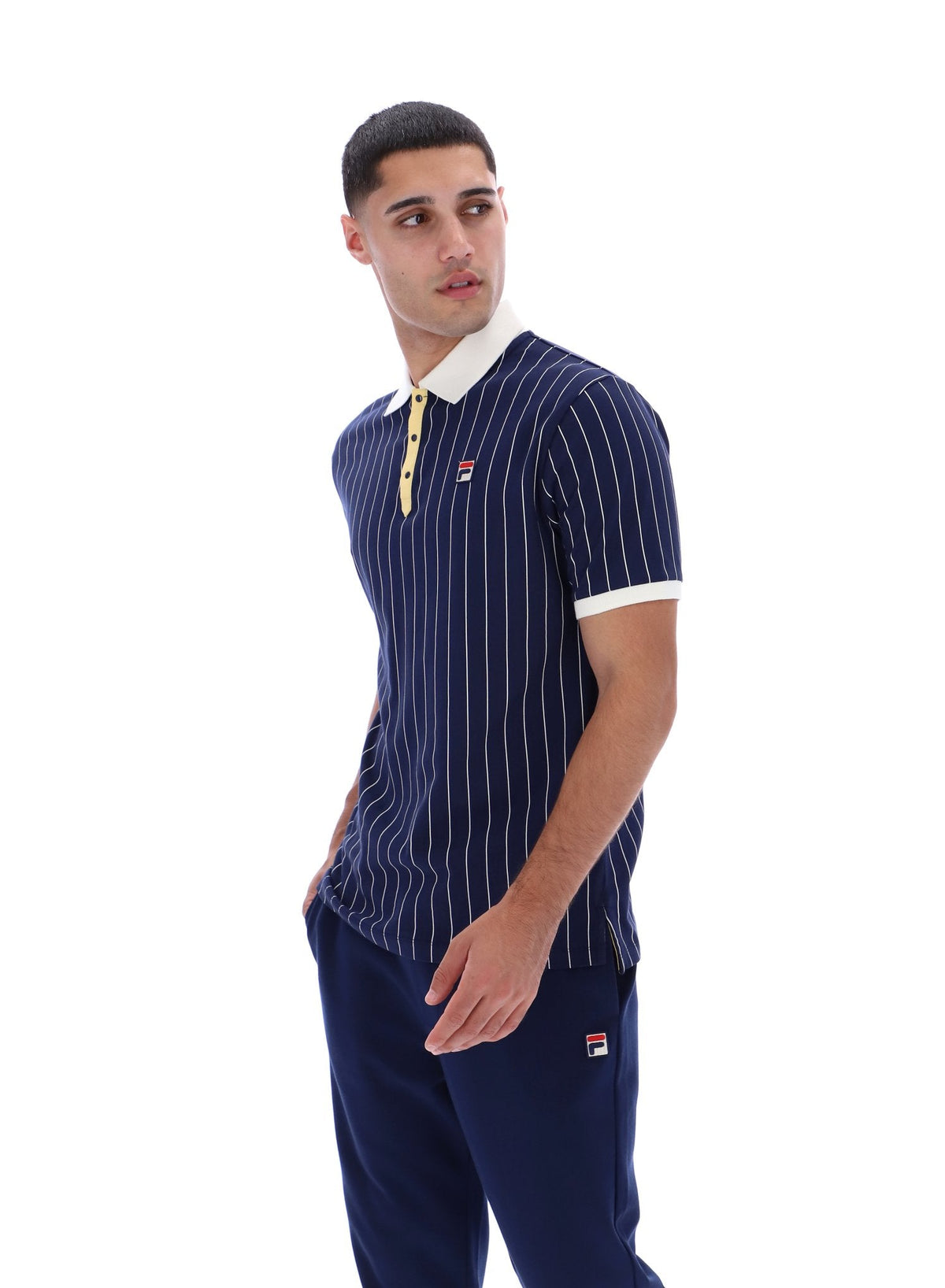 Fila Navy BB1 Classic Vintage Striped Polo - Fila Navy