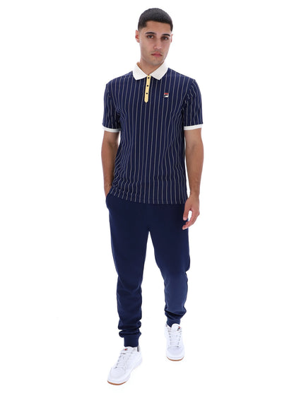 Fila Navy BB1 Classic Vintage Striped Polo - Fila Navy