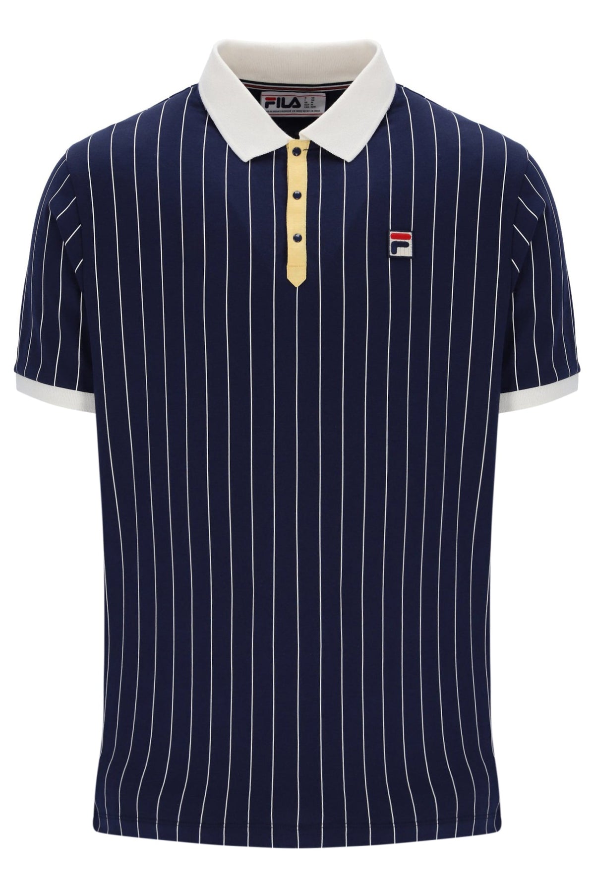 Fila Navy BB1 Classic Vintage Striped Polo - Fila Navy