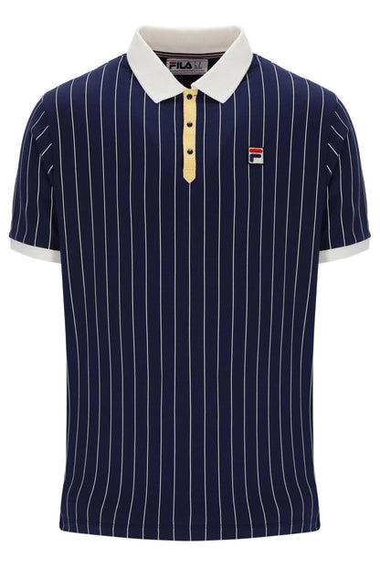 Fila Navy BB1 Classic Vintage Striped Polo - Fila Navy