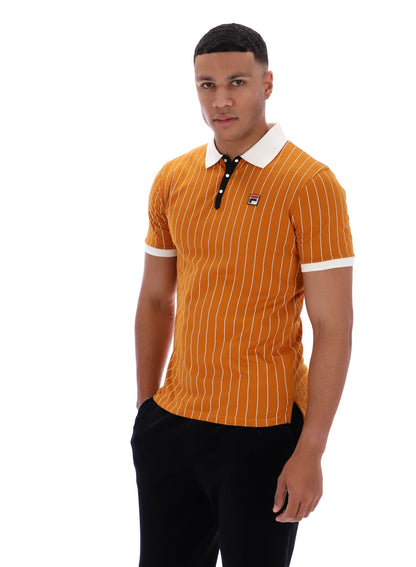 Pumpkin Spice BB1 Classic Vintage Striped Polo - Pumpkin Spice