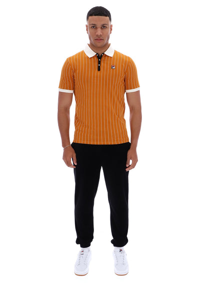 Pumpkin Spice BB1 Classic Vintage Striped Polo - Pumpkin Spice