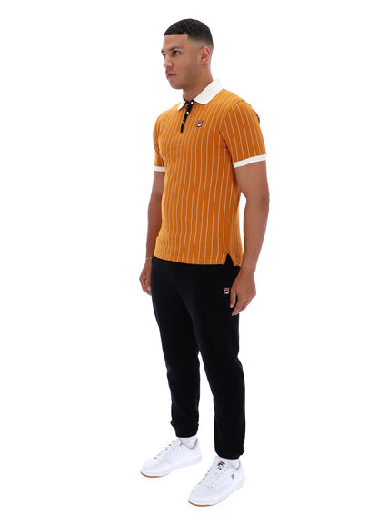 Pumpkin Spice BB1 Classic Vintage Striped Polo - Pumpkin Spice