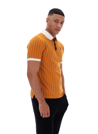 Pumpkin Spice BB1 Classic Vintage Striped Polo - Pumpkin Spice