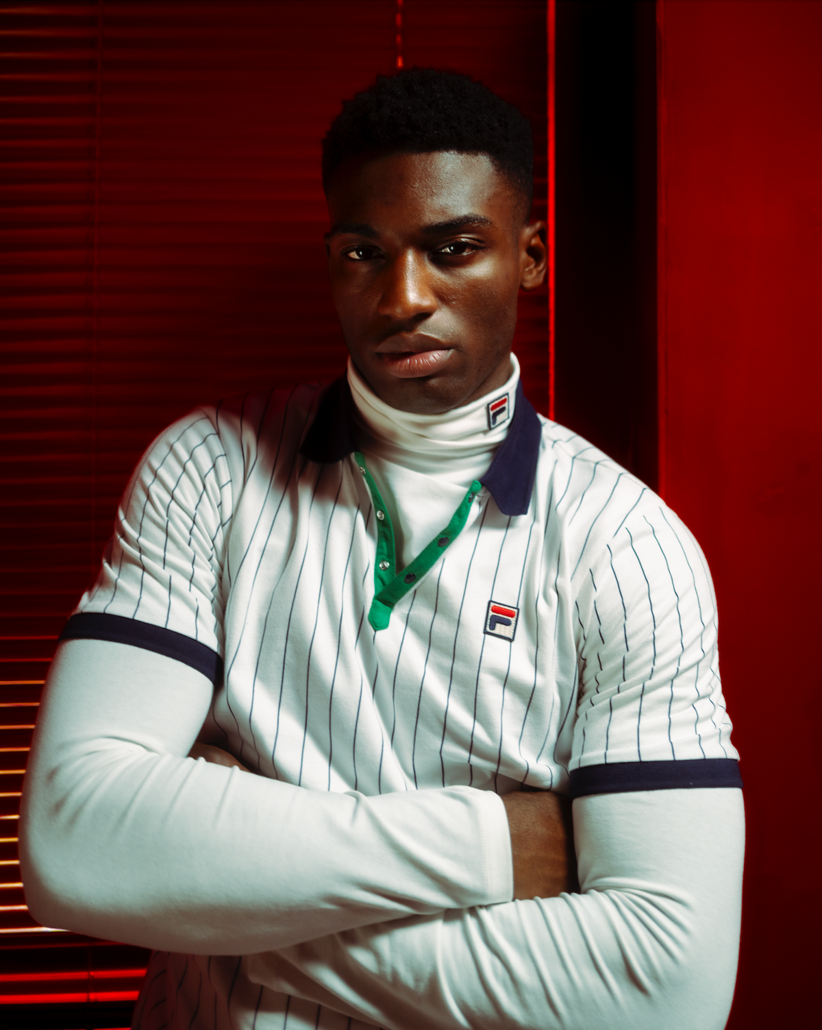 White BB1 Classic Vintage Striped Polo - White