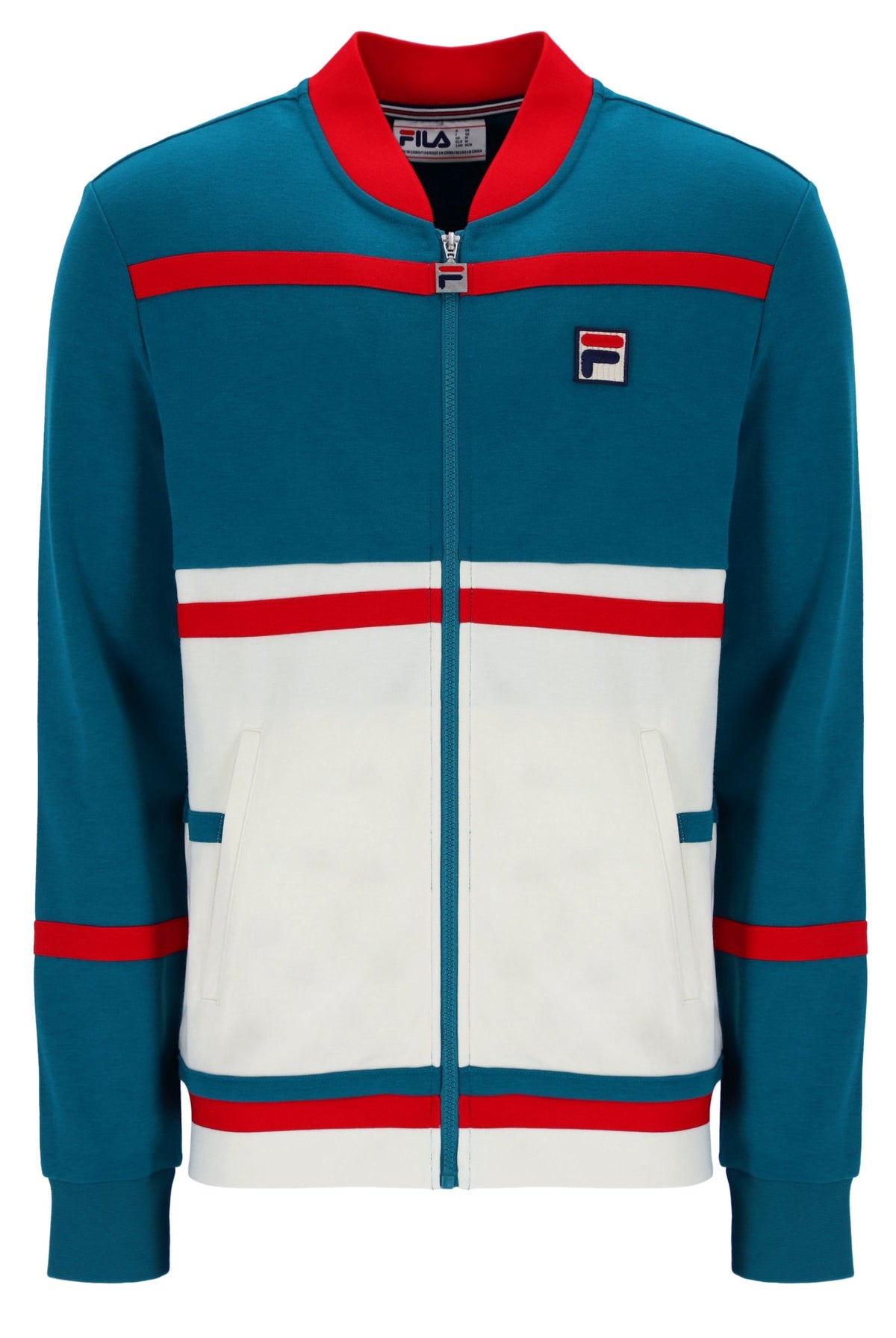Deep Lagoon Stefan Archive Cut And Sew Track Top - Deep Lagoon