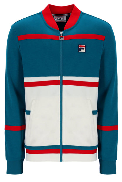 Deep Lagoon Stefan Archive Cut And Sew Track Top - Deep Lagoon
