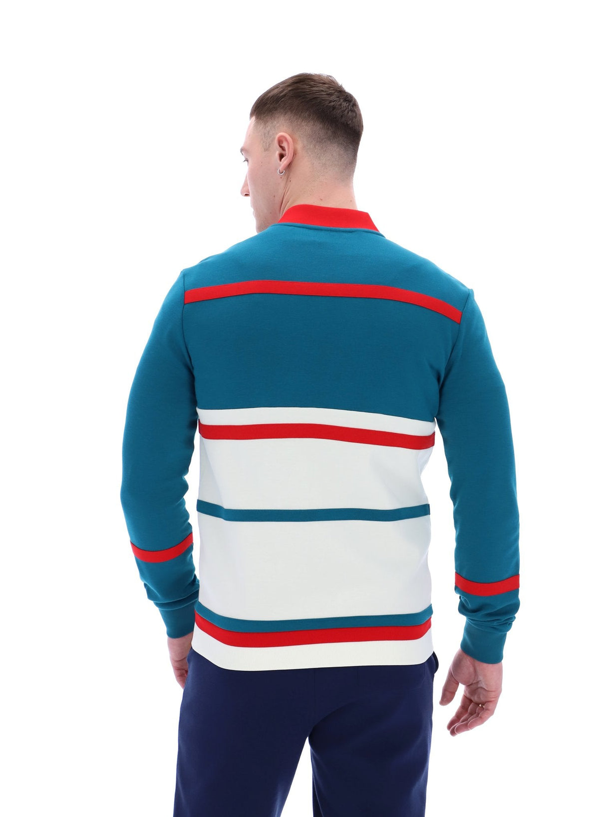 Deep Lagoon Stefan Archive Cut And Sew Track Top - Deep Lagoon