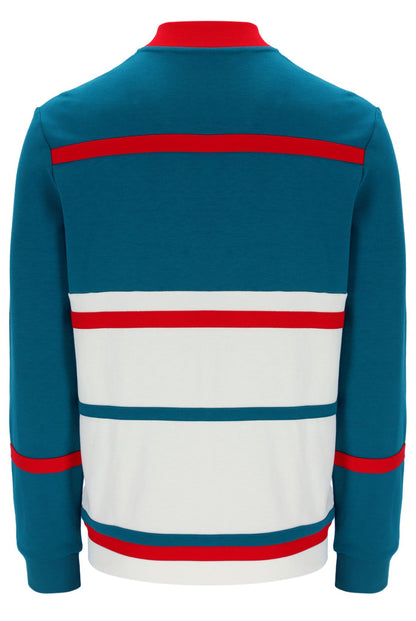 Deep Lagoon Stefan Archive Cut And Sew Track Top - Deep Lagoon