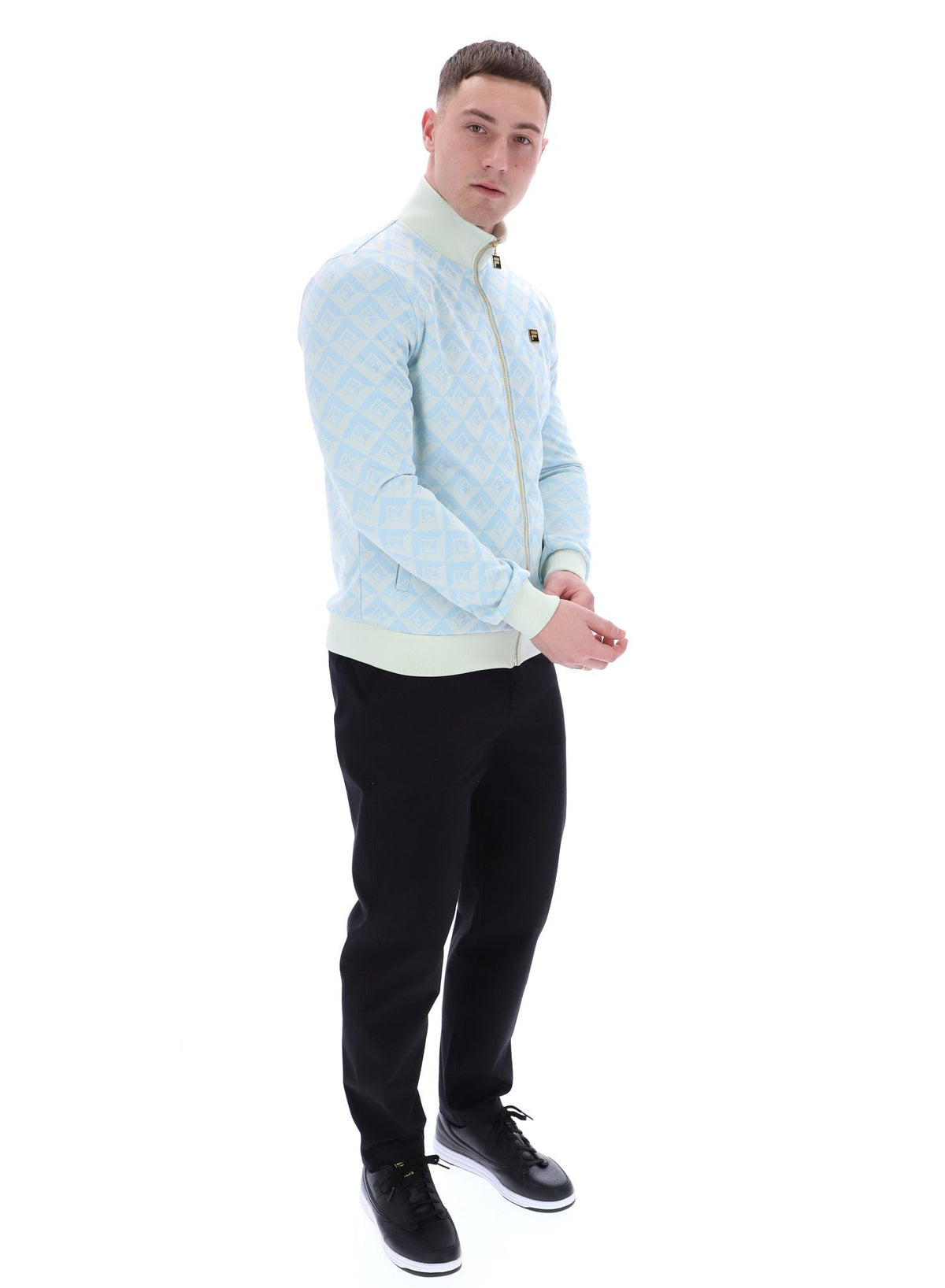 Summer Song Hank Jacquard Geo Track Top - Summer Song