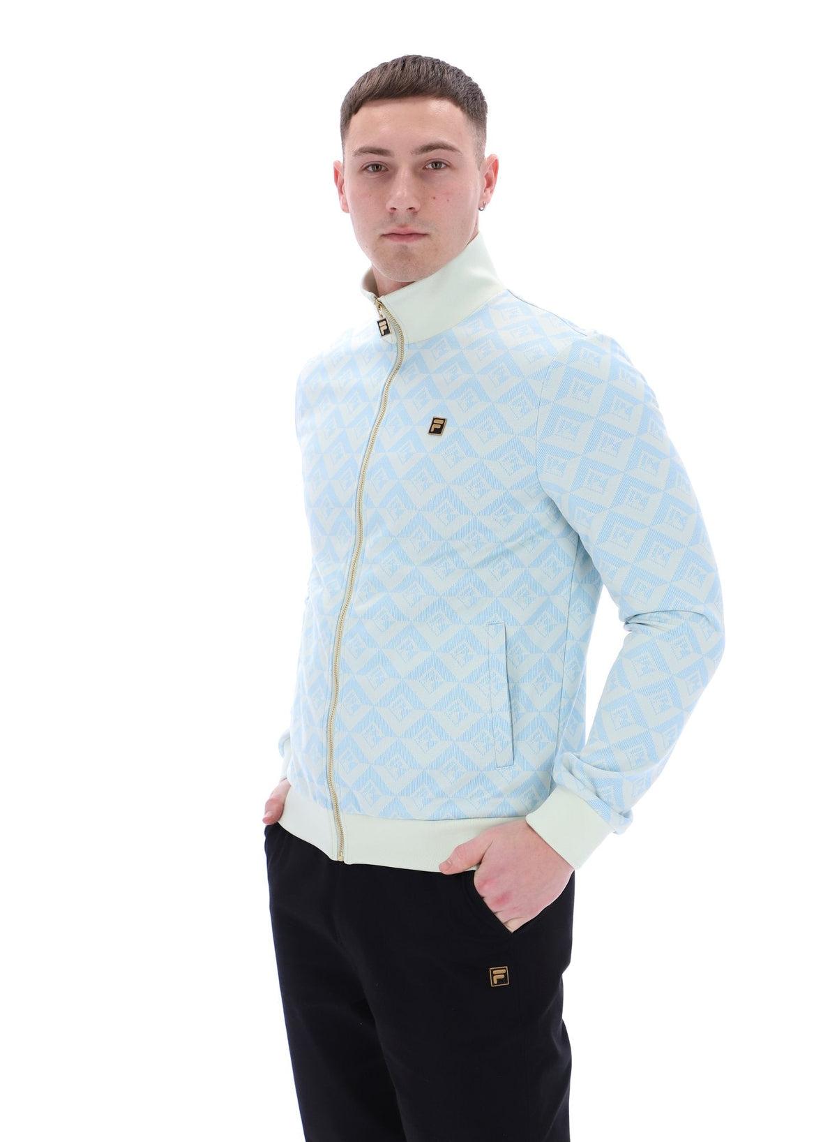 Summer Song Hank Jacquard Geo Track Top - Summer Song