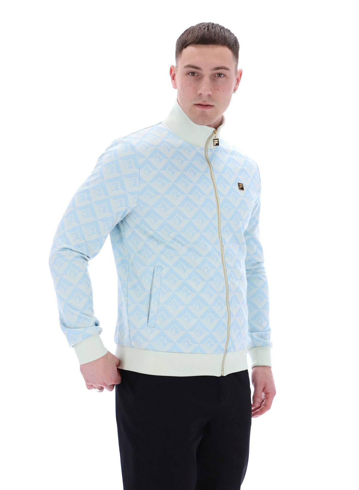 Summer Song Hank Jacquard Geo Track Top - Summer Song
