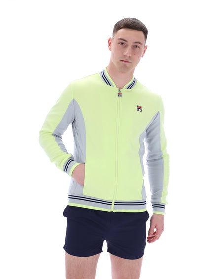 Shadow Lime Settanta Baseball Track Top - Shadow Lime