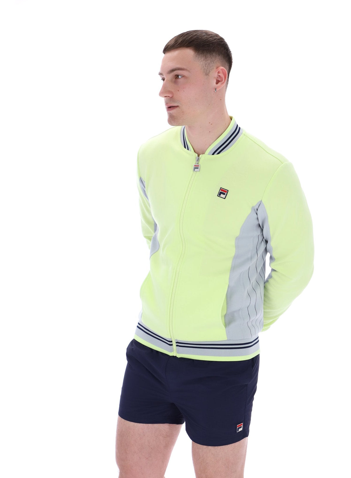 Shadow Lime Settanta Baseball Track Top - Shadow Lime