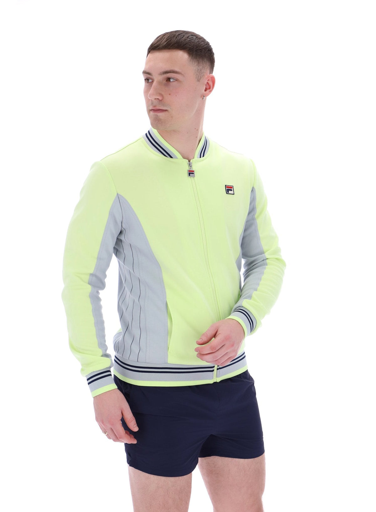 Shadow Lime Settanta Baseball Track Top - Shadow Lime