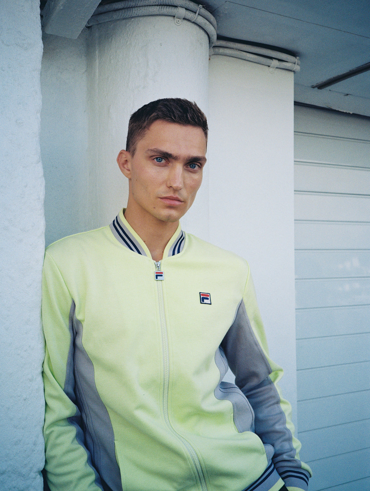 Shadow Lime Settanta Baseball Track Top - Shadow Lime