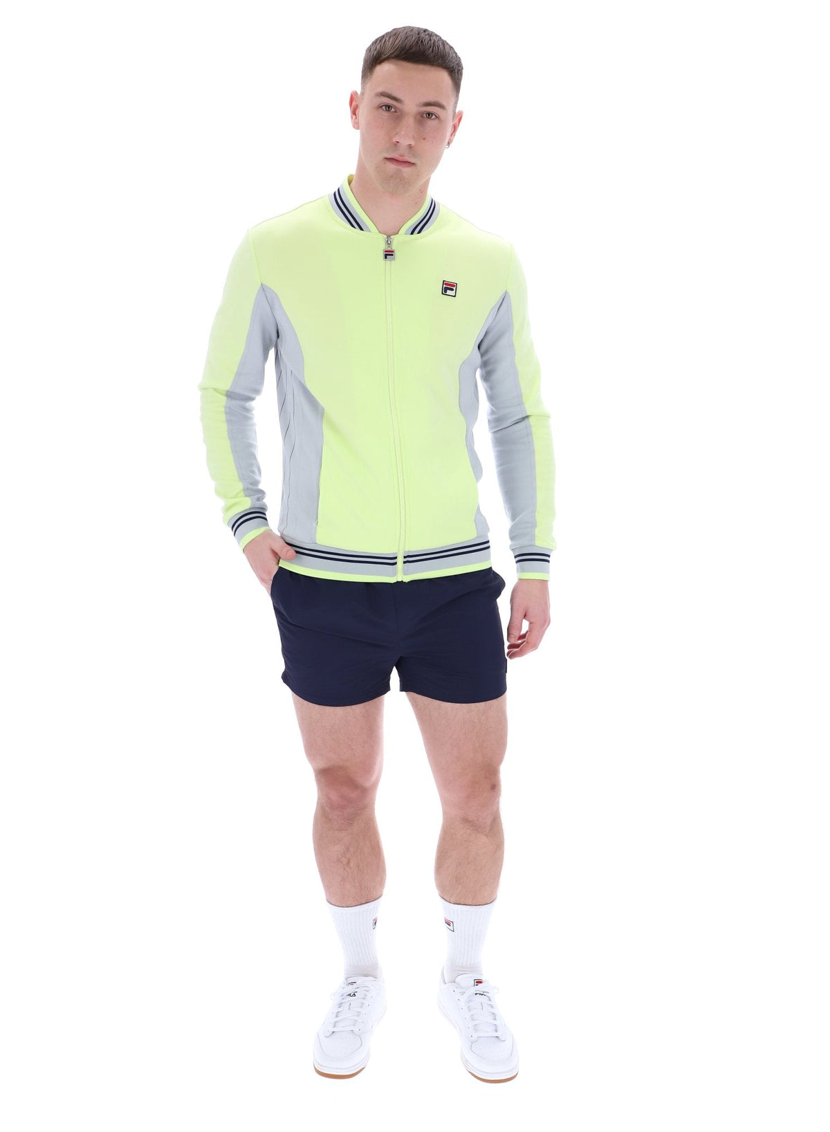 Shadow Lime Settanta Baseball Track Top - Shadow Lime