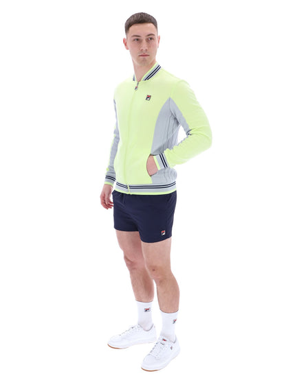 Shadow Lime Settanta Baseball Track Top - Shadow Lime