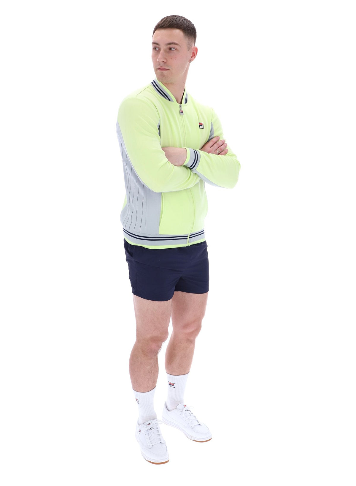 Shadow Lime Settanta Baseball Track Top - Shadow Lime
