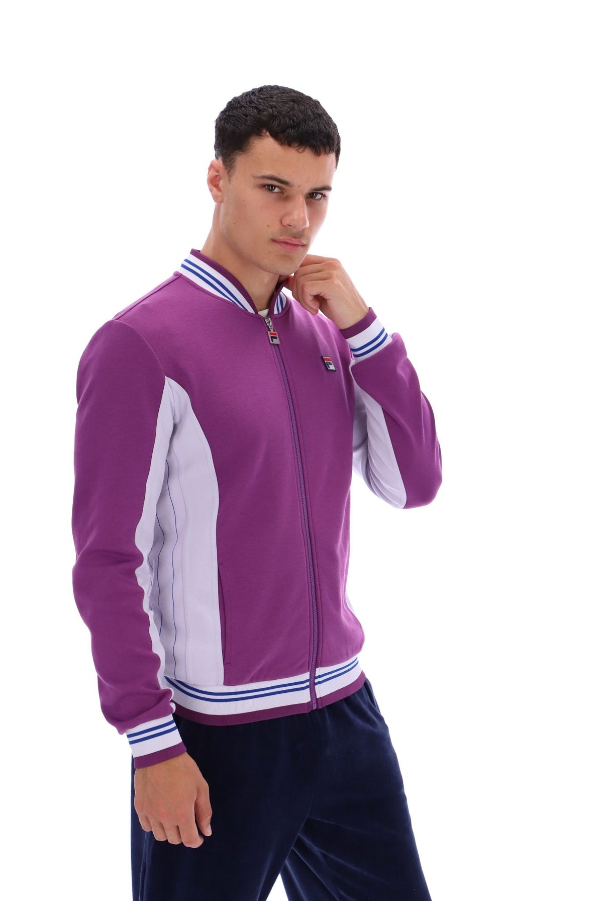 Sunset Purple Settanta Baseball Track Top - Sunset Purple