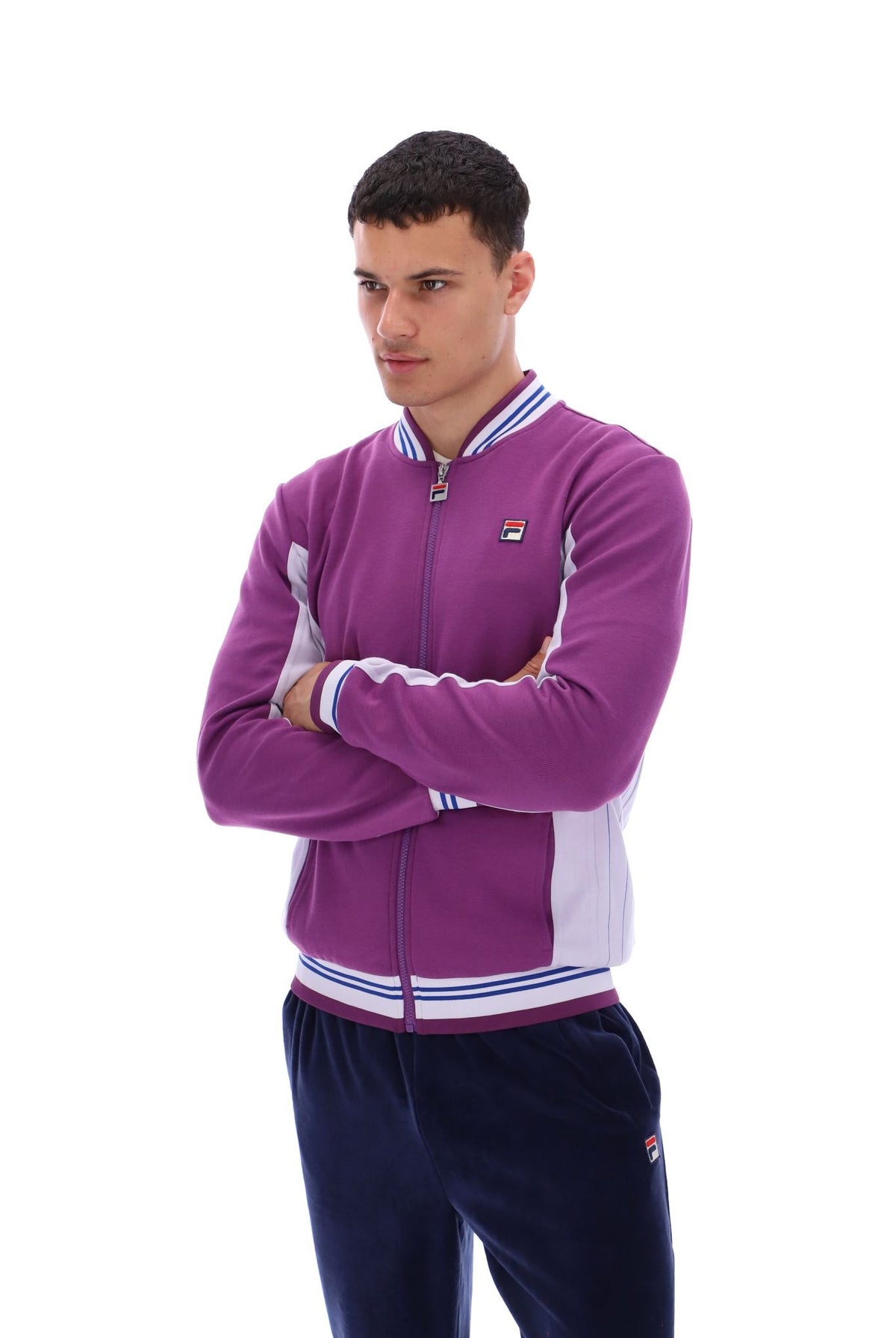 Sunset Purple Settanta Baseball Track Top - Sunset Purple
