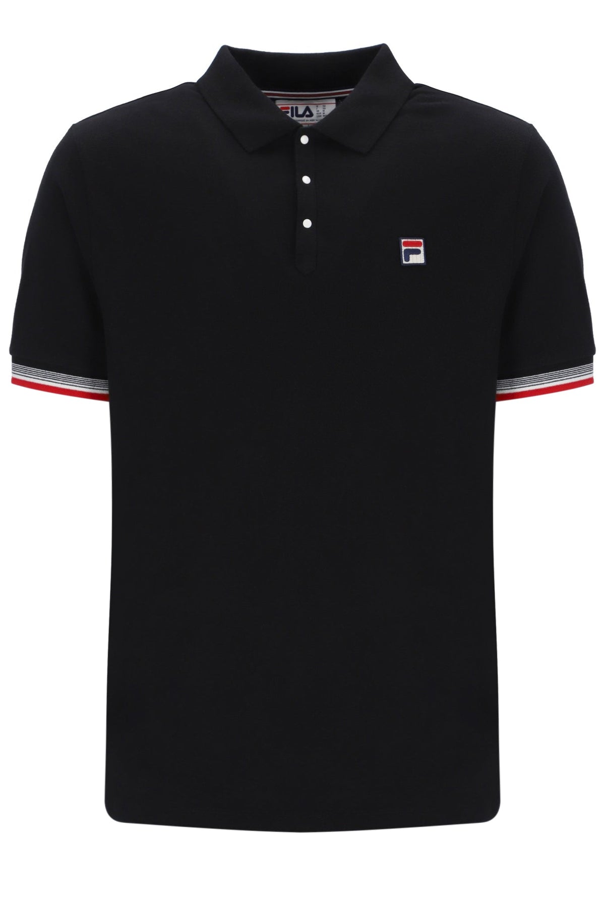 Black Zev Cuff Detail Polo - Black