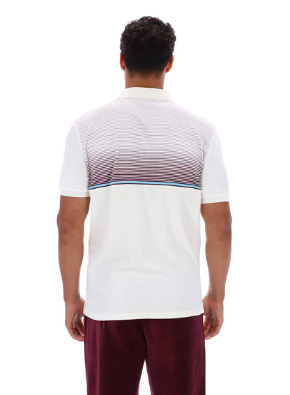 Gardenia Paco Zip Up Velour Polo - Gardenia