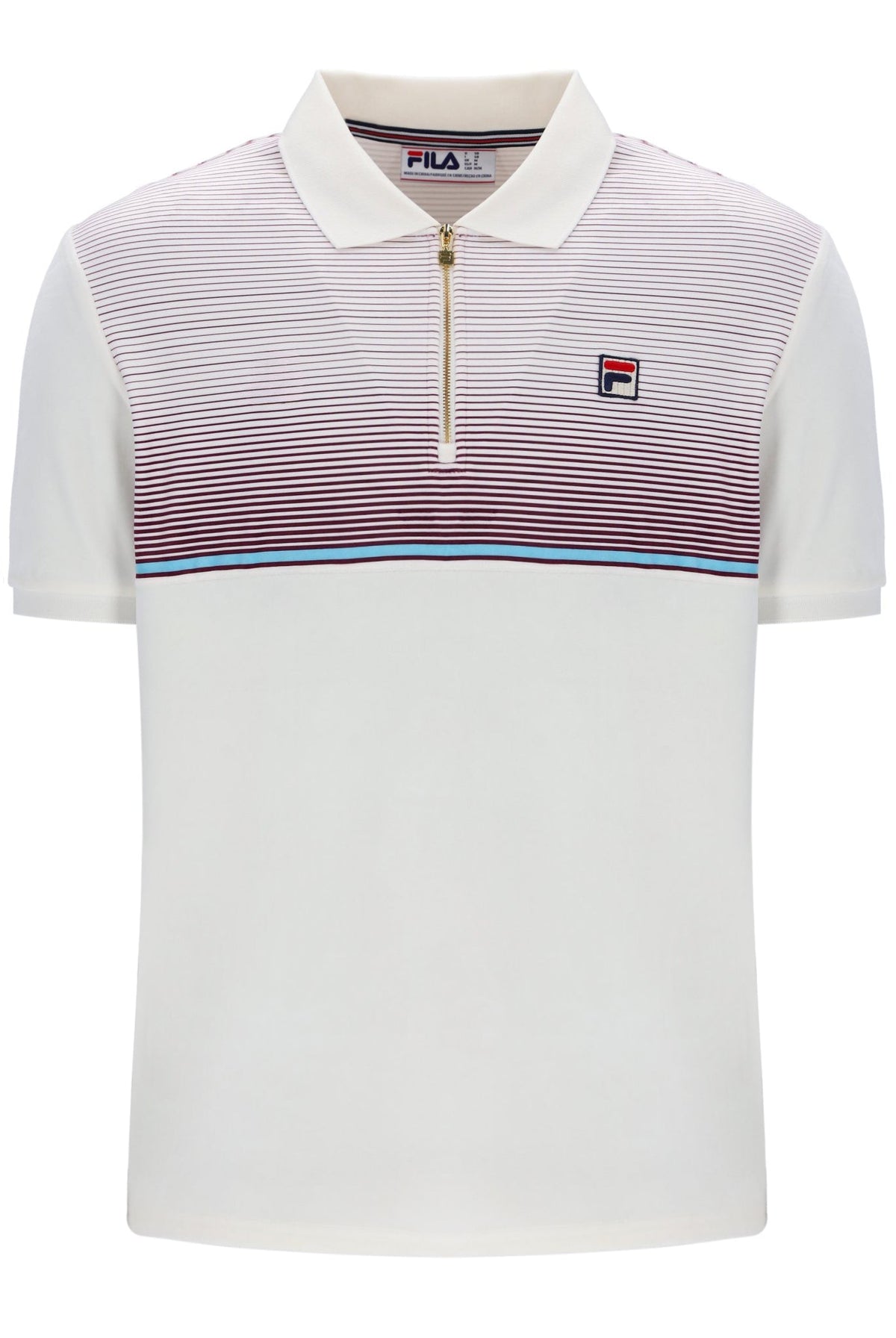 Gardenia Paco Zip Up Velour Polo - Gardenia