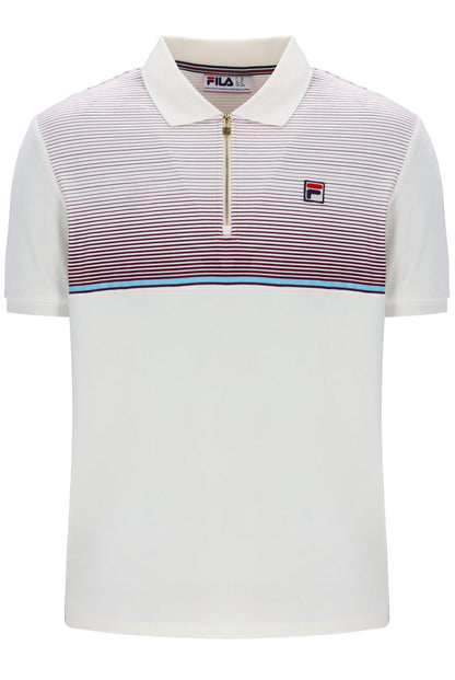 Gardenia Paco Zip Up Velour Polo - Gardenia