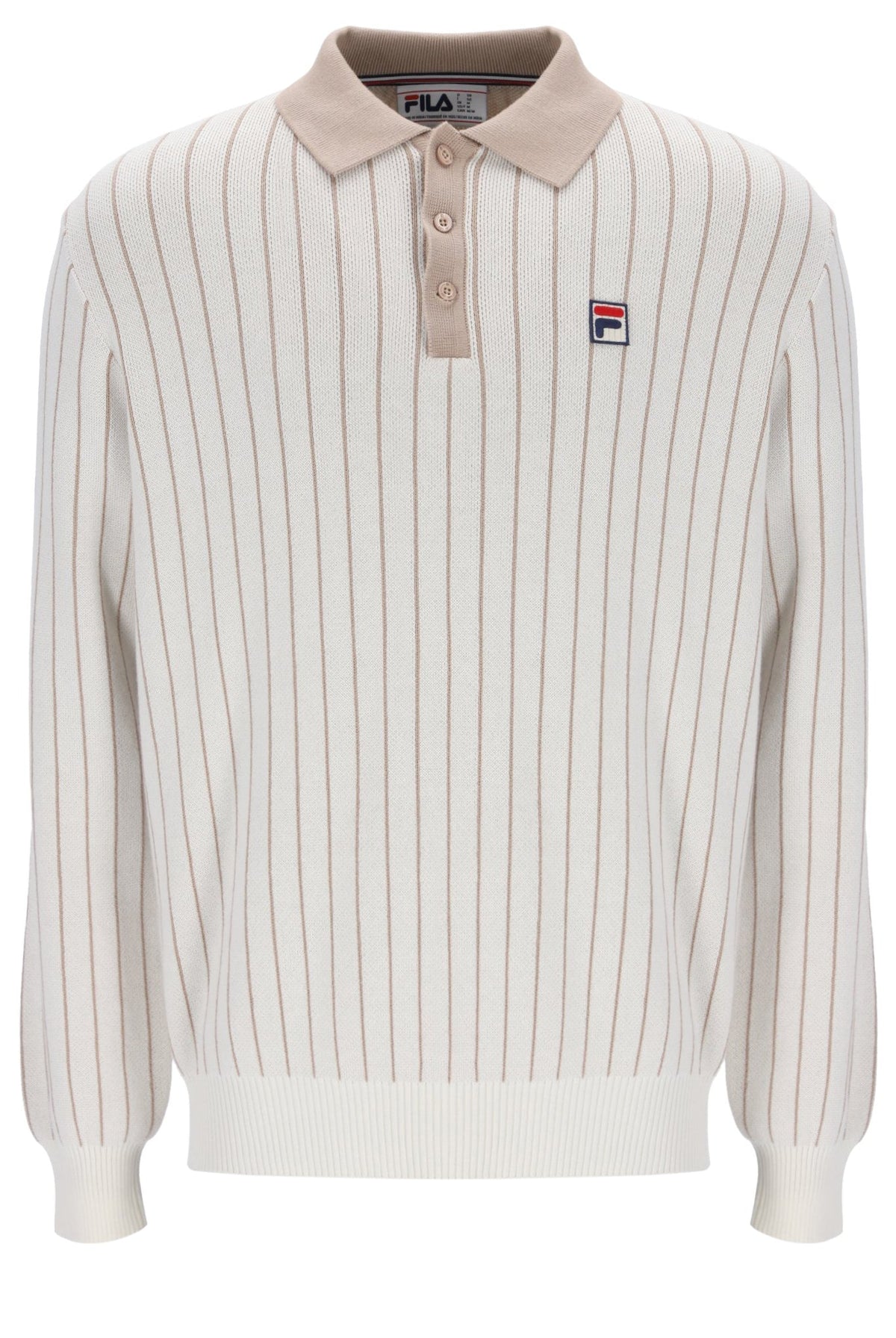 Gardenia Kobe Striped Knit Polo - Gardenia