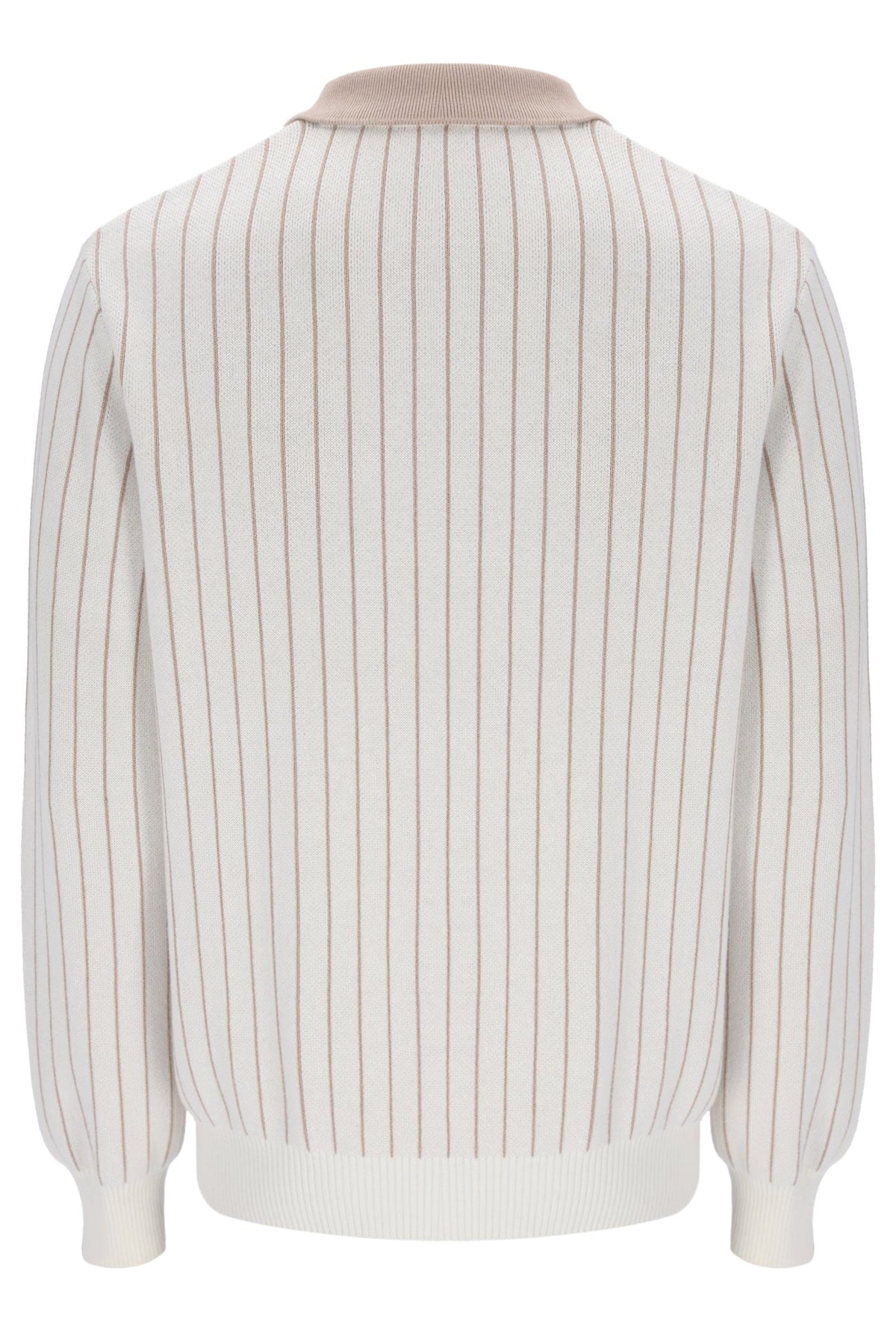 Gardenia Kobe Striped Knit Polo - Gardenia