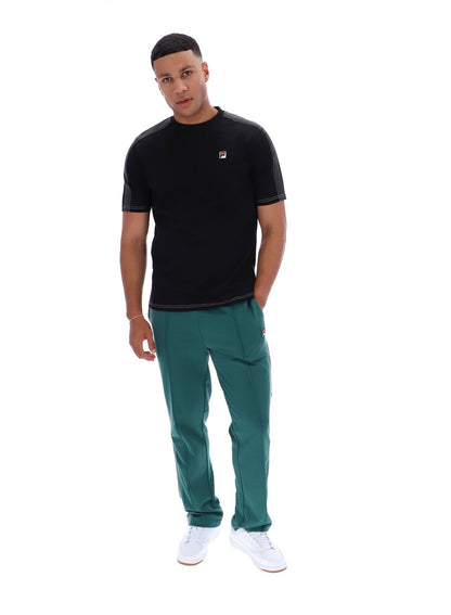 Black Trey Contrast Stitch Tee - Black
