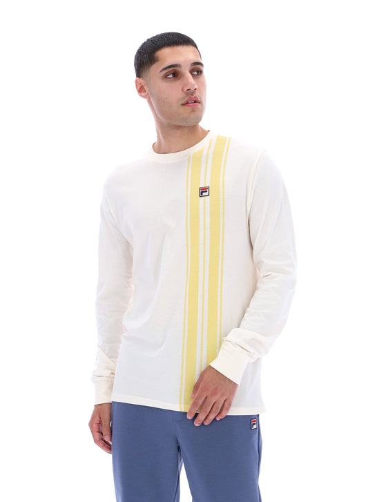 Gardenia Deem Long Sleeve Striped Top - Gardenia