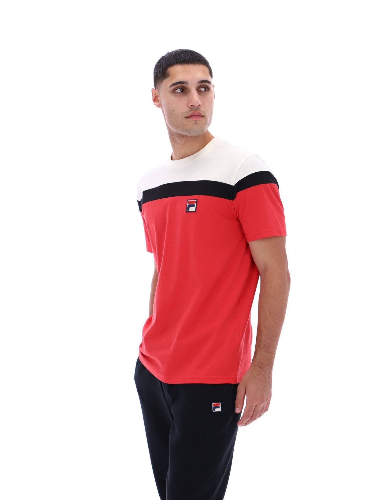 Fila Red Aiden Cut and Sew T-Shirt - Fila Red