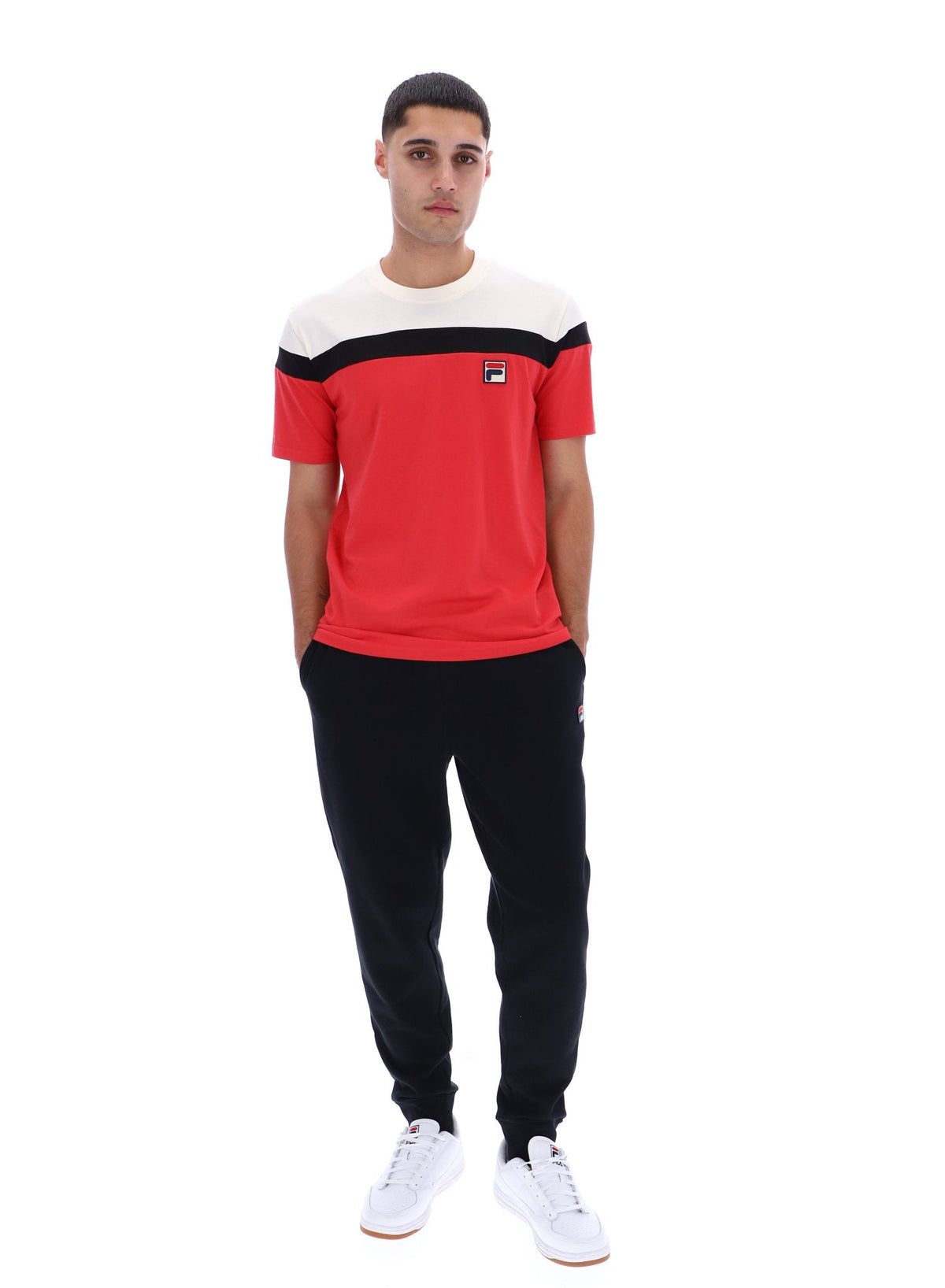 Fila Red Aiden Cut and Sew T-Shirt - Fila Red