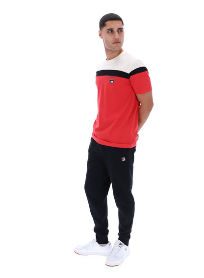 Fila Red Aiden Cut and Sew T-Shirt - Fila Red