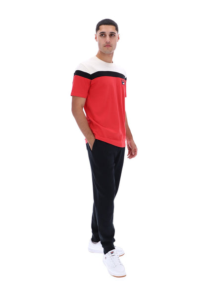 Fila Red Aiden Cut and Sew T-Shirt - Fila Red
