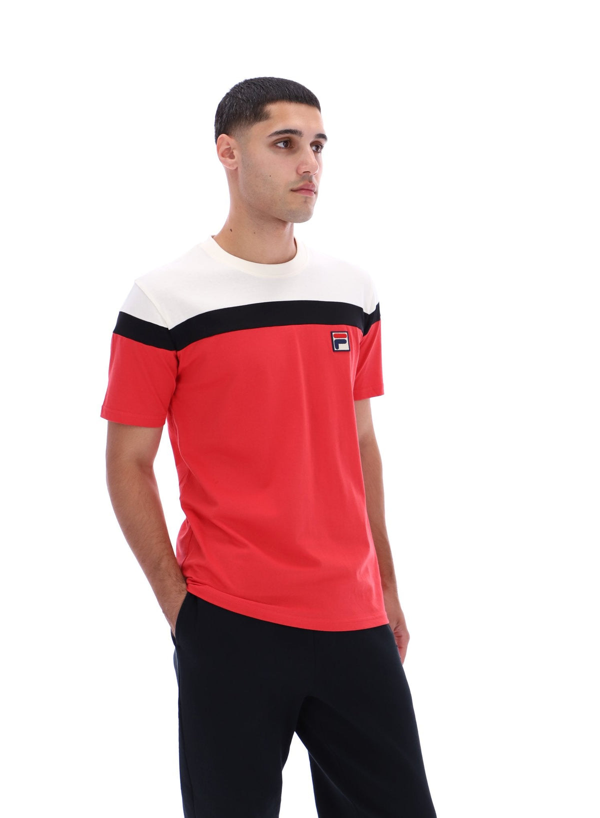 Fila Red Aiden Cut and Sew T-Shirt - Fila Red