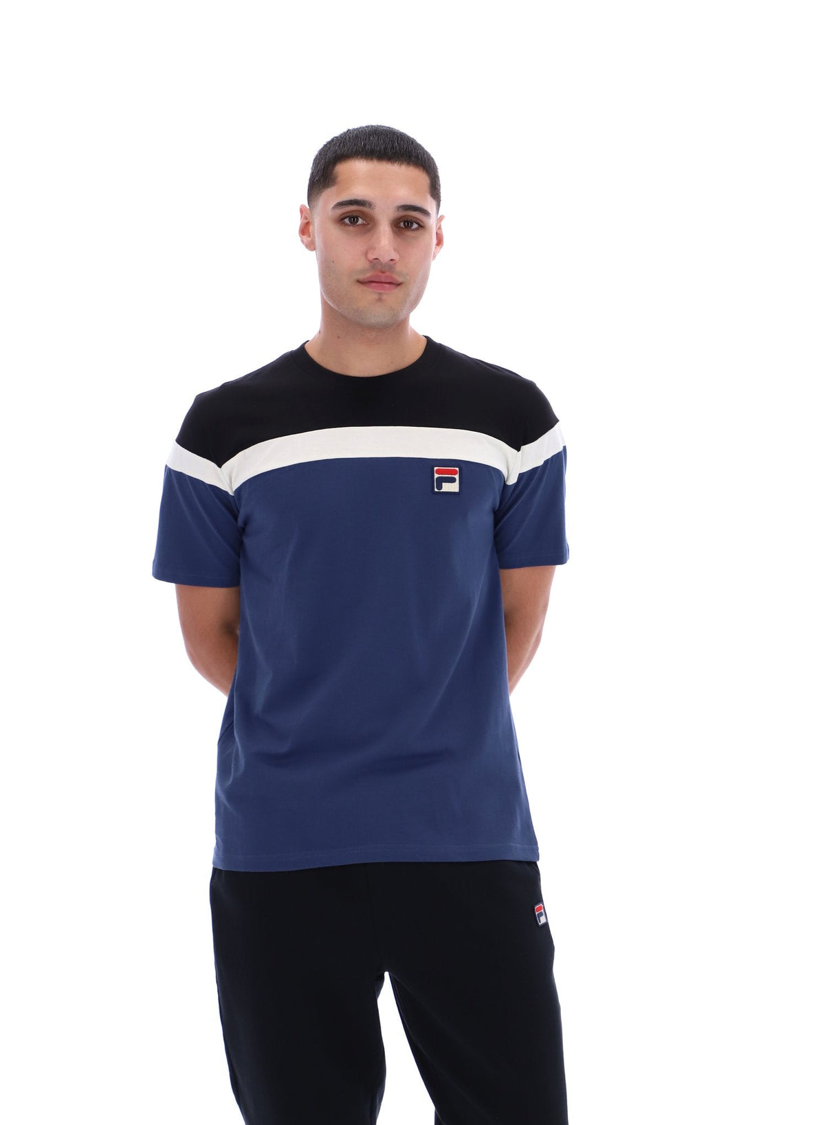 Fila Navy Aiden Cut and Sew T-Shirt - Fila Navy