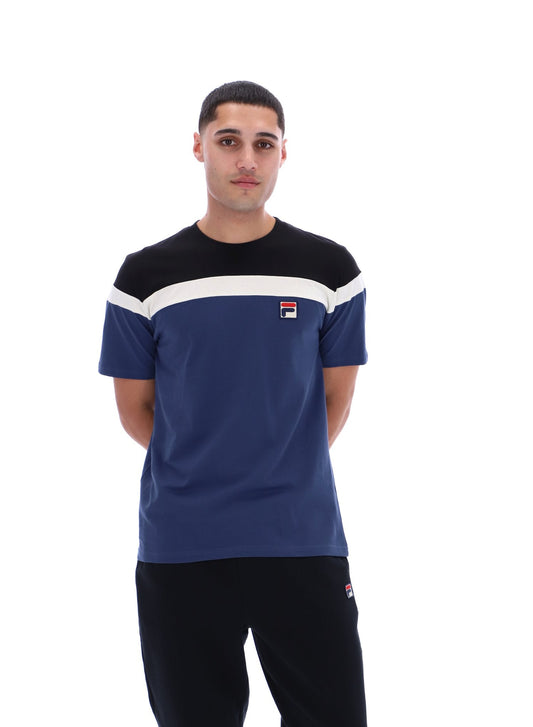 Fila Navy Aiden Cut and Sew T-Shirt - Fila Navy
