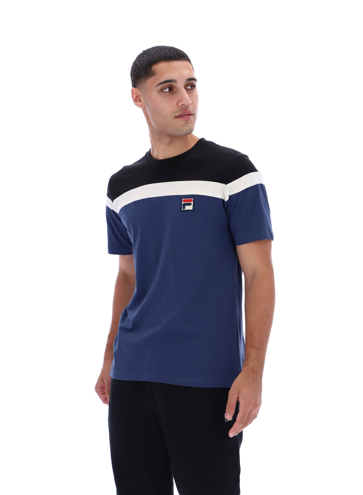 Fila Navy Aiden Cut and Sew T-Shirt - Fila Navy