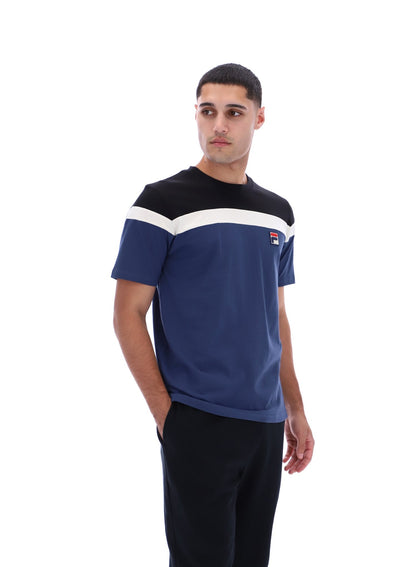 Fila Navy Aiden Cut and Sew T-Shirt - Fila Navy