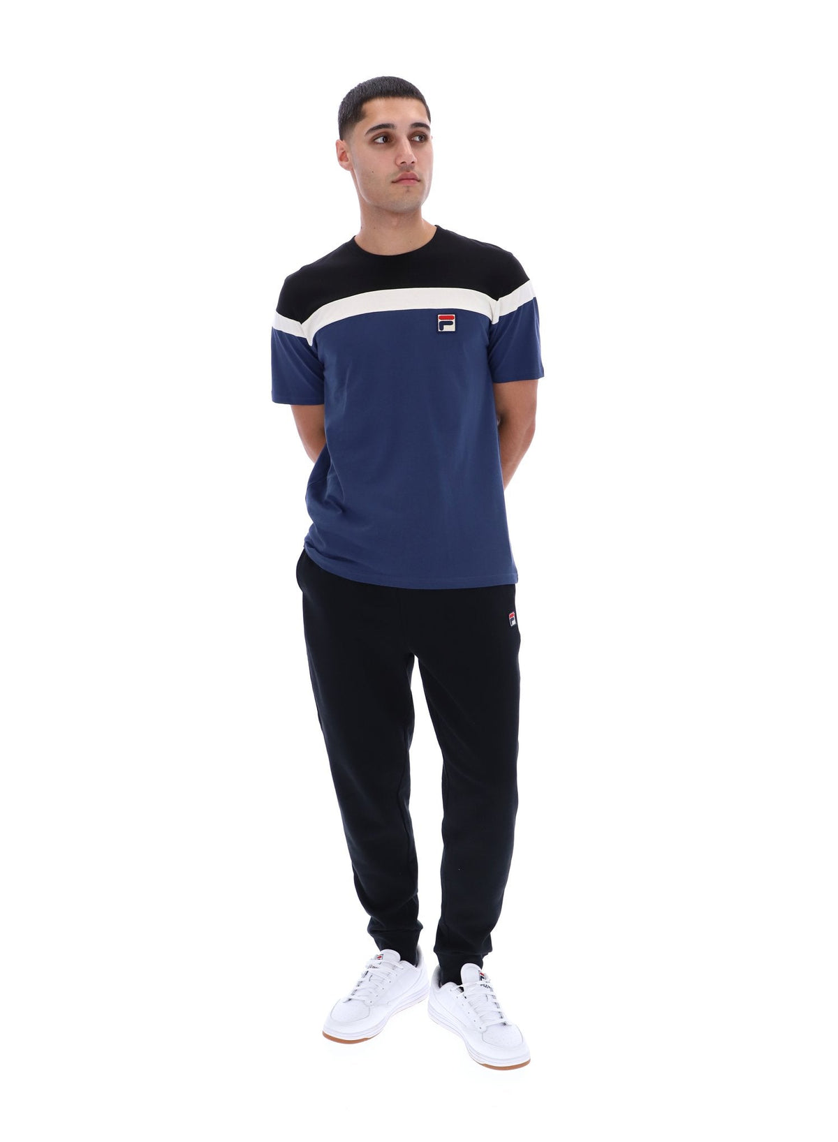 Fila Navy Aiden Cut and Sew T-Shirt - Fila Navy