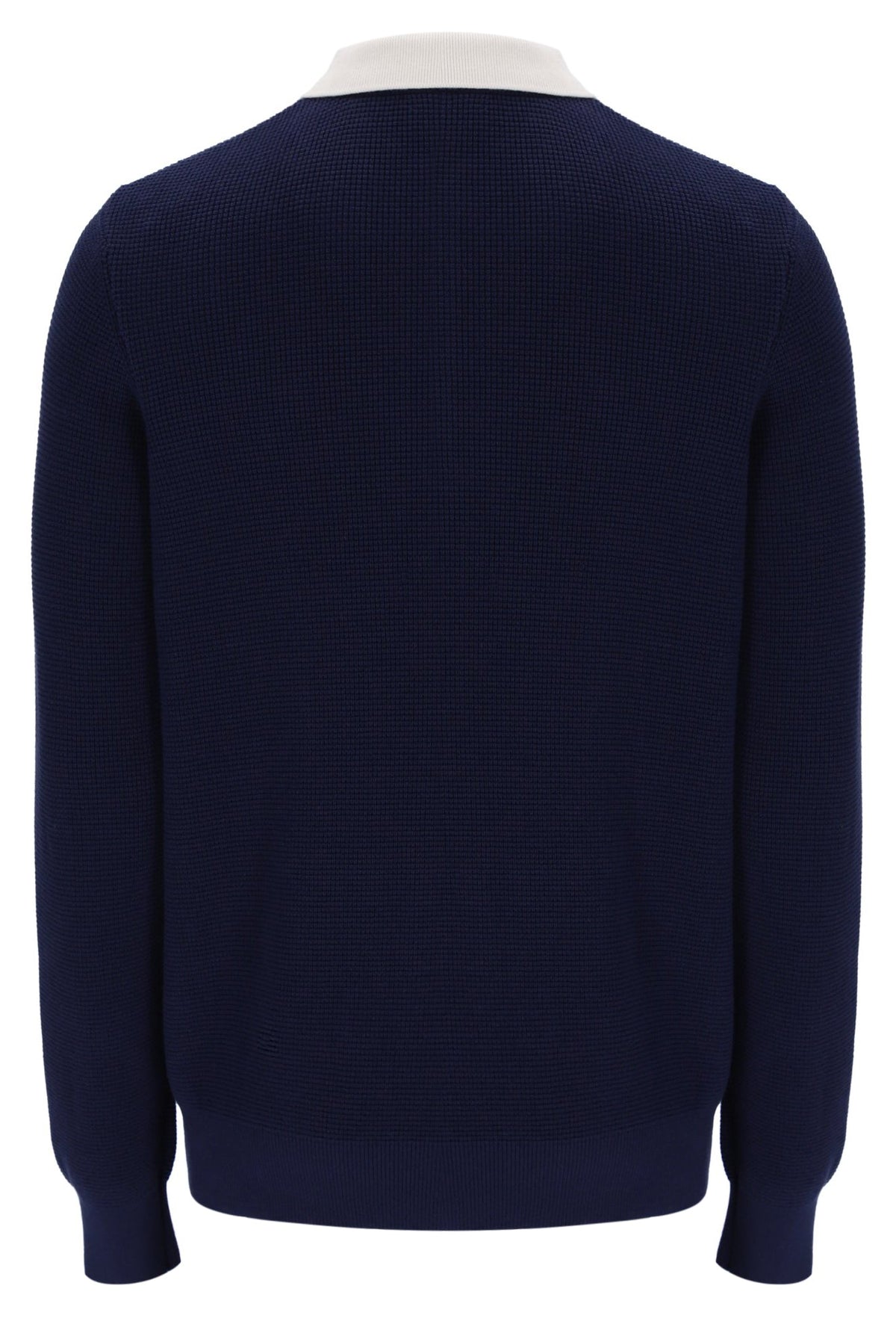 Fila Navy Nowell Waffle Knit Long Sleeve Polo - Fila Navy