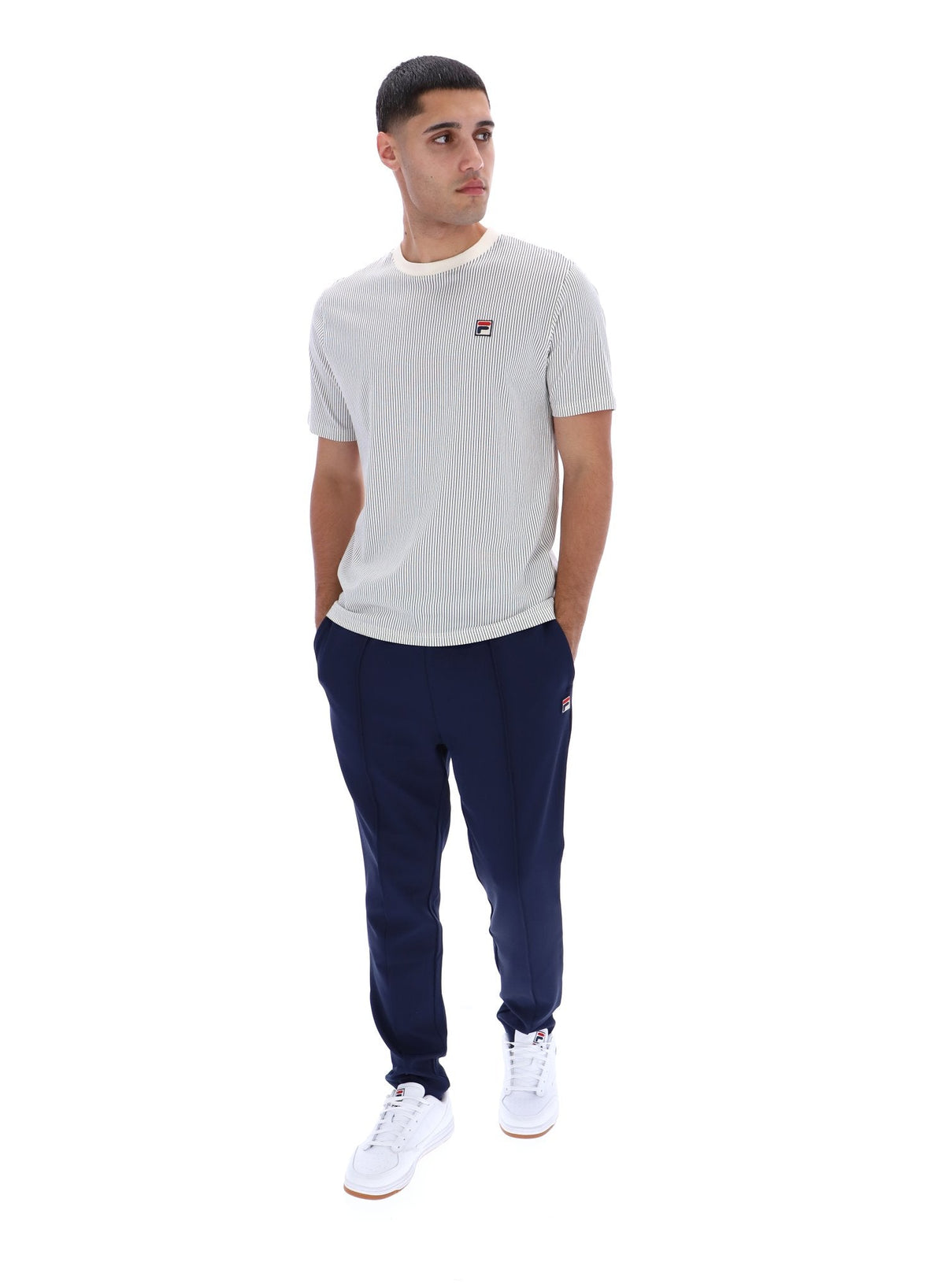Gardenia Nilo Printed Pinstripe T-Shirt - Gardenia