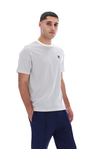 Gardenia Nilo Printed Pinstripe T-Shirt - Gardenia